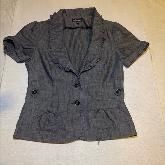 Le Chateau Elegant Gray Blazer - Picture 1 of 5